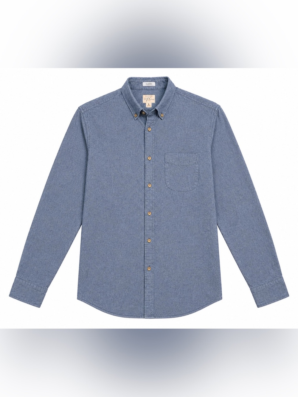 Classic Men's Flannel Button-Down Shirt - Heathered Blue